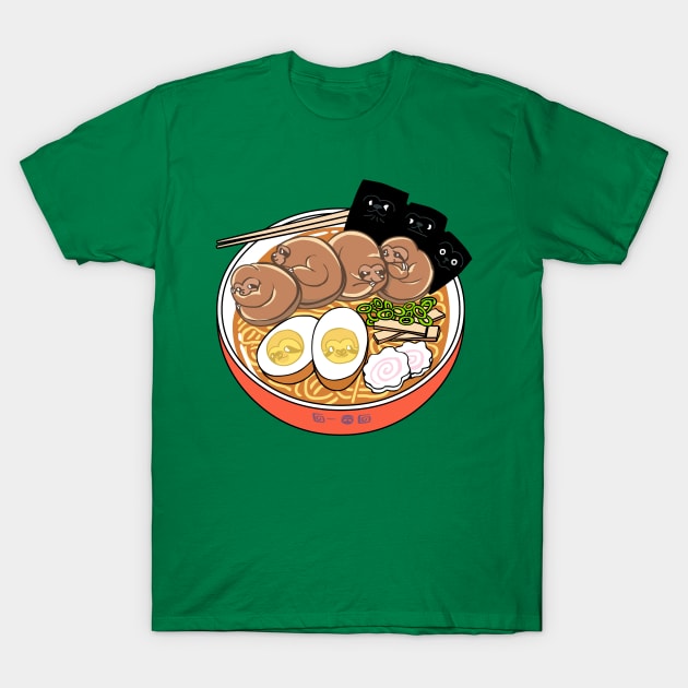 Ramen Sloths T-Shirt by huebucket